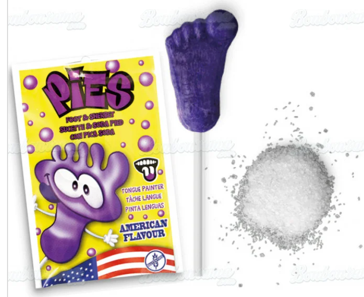Sucette PIES pied avec poudre piquante Américaine pik tache langue - l’unité