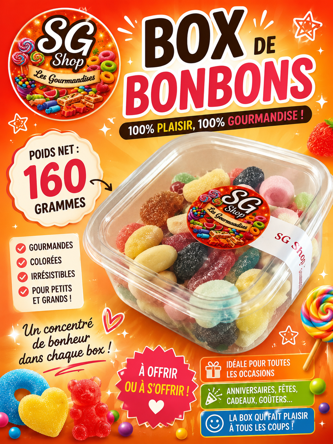 Box de 160g bonbons