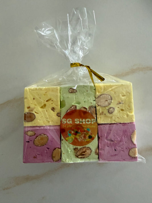 Sachet cadeau découverte Nougat -  😀 150g (6 gros cubes)