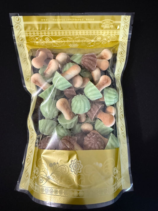 Sachet de Biscuits champignons au Chocolat (saveur Caramel, pistache) -  160 g