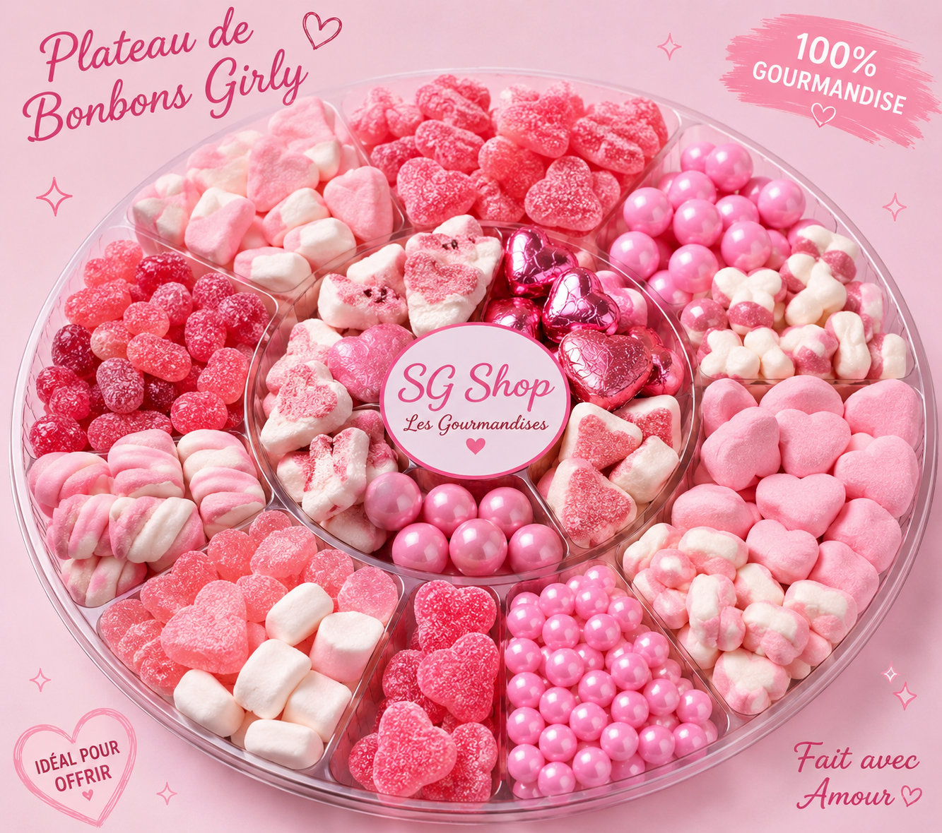 Plateau de bonbons / diam 30cm