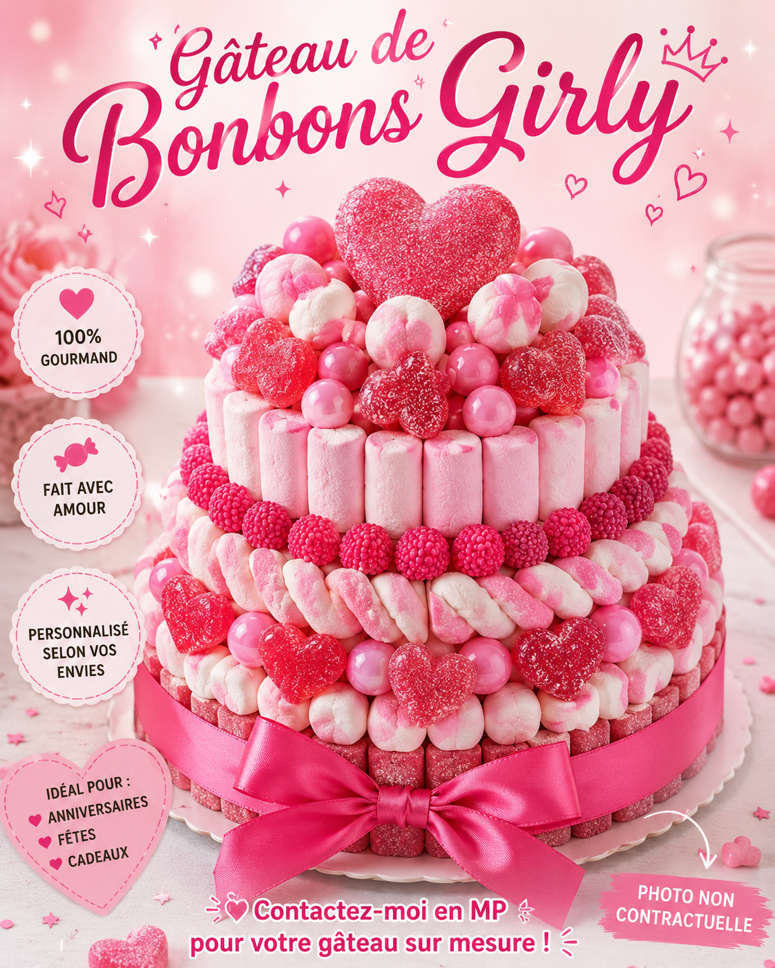 Gâteau de bonbons / diam 20cm